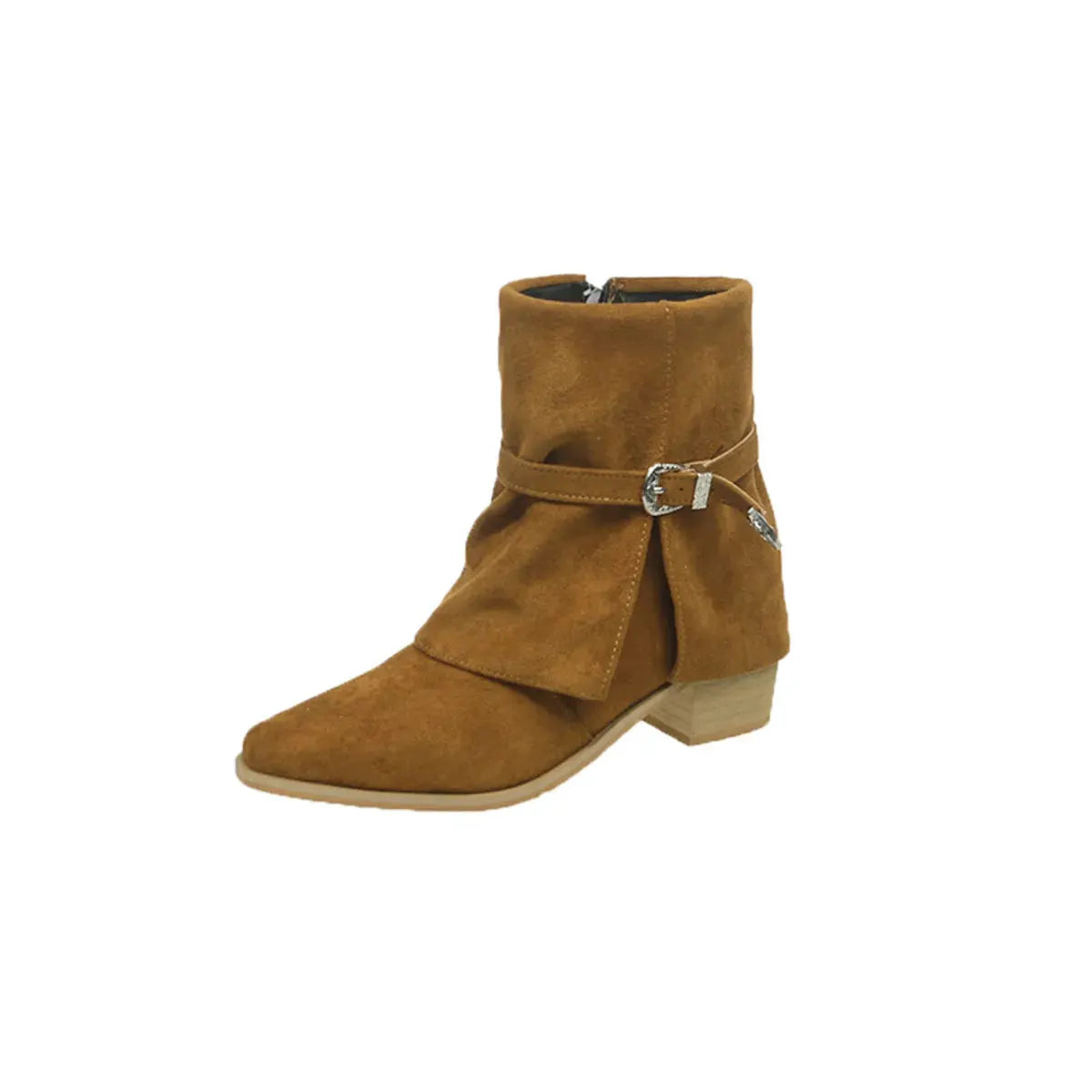 Point Toe Block Heels Boots by Partner Label