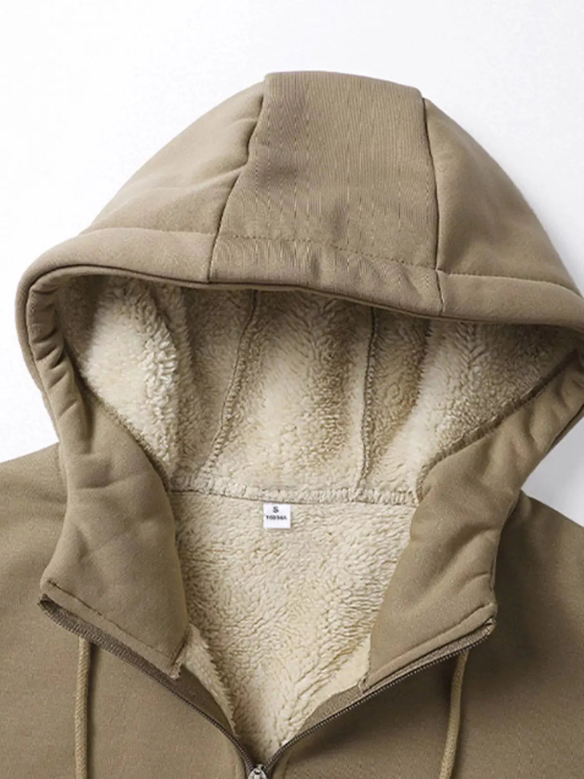 Men's Full Size Warm Fleece Lined Zip-Up Hoodie Plus Size by Partner Label