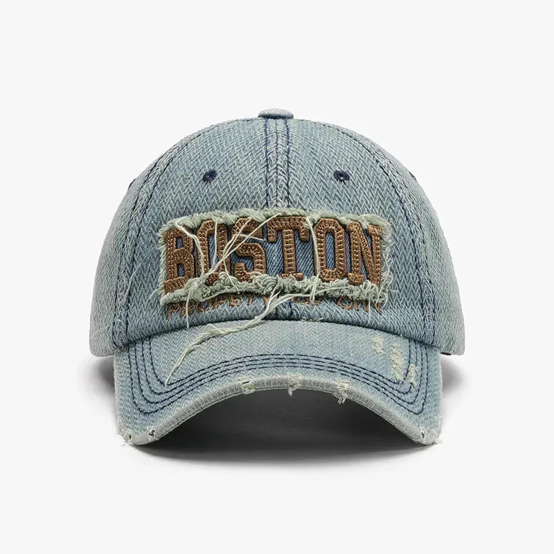 Letter Adjustable Cotton Baseball Cap by Partner Label