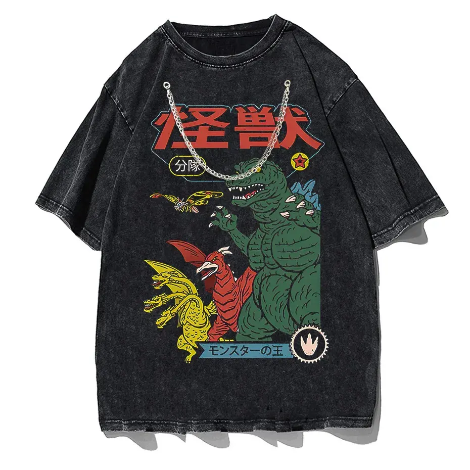 Japanese Anime Print T-Shirt Men Short Sleeve Casual Tee by Vimost Shop