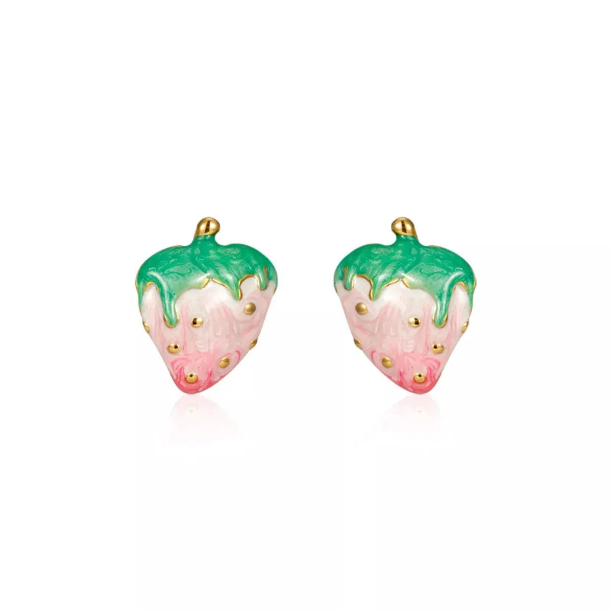 Colorful Strawberry Stud Earrings by Partner Label