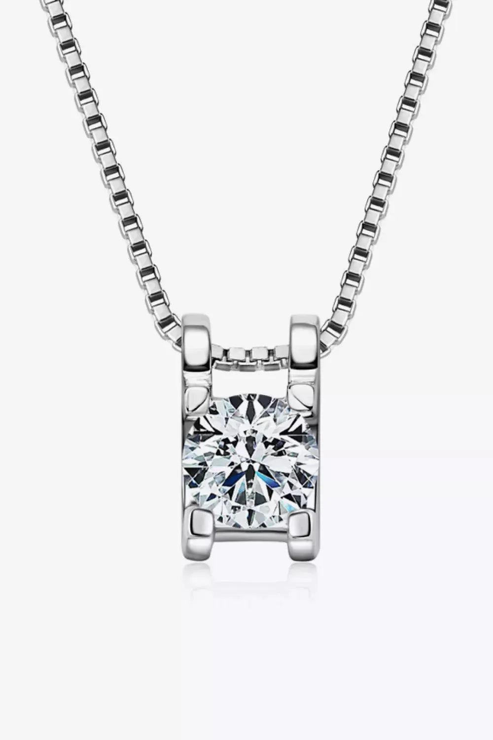 Moissanite 925 Sterling Silver Necklace by Partner Label