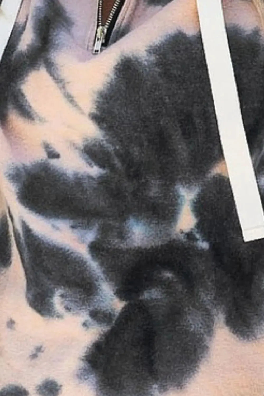 BiBi Tie Dye Brushed Terry Hoodie with Zip Up Closure by BiBi