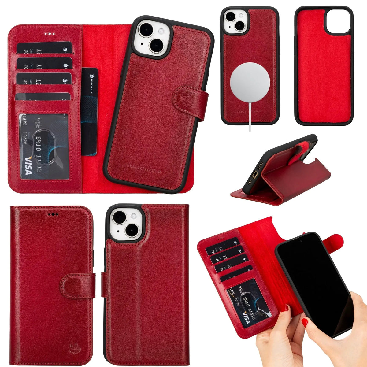 Casper Leather iPhone 14 Plus Wallet Case | MagSafe by TORONATA