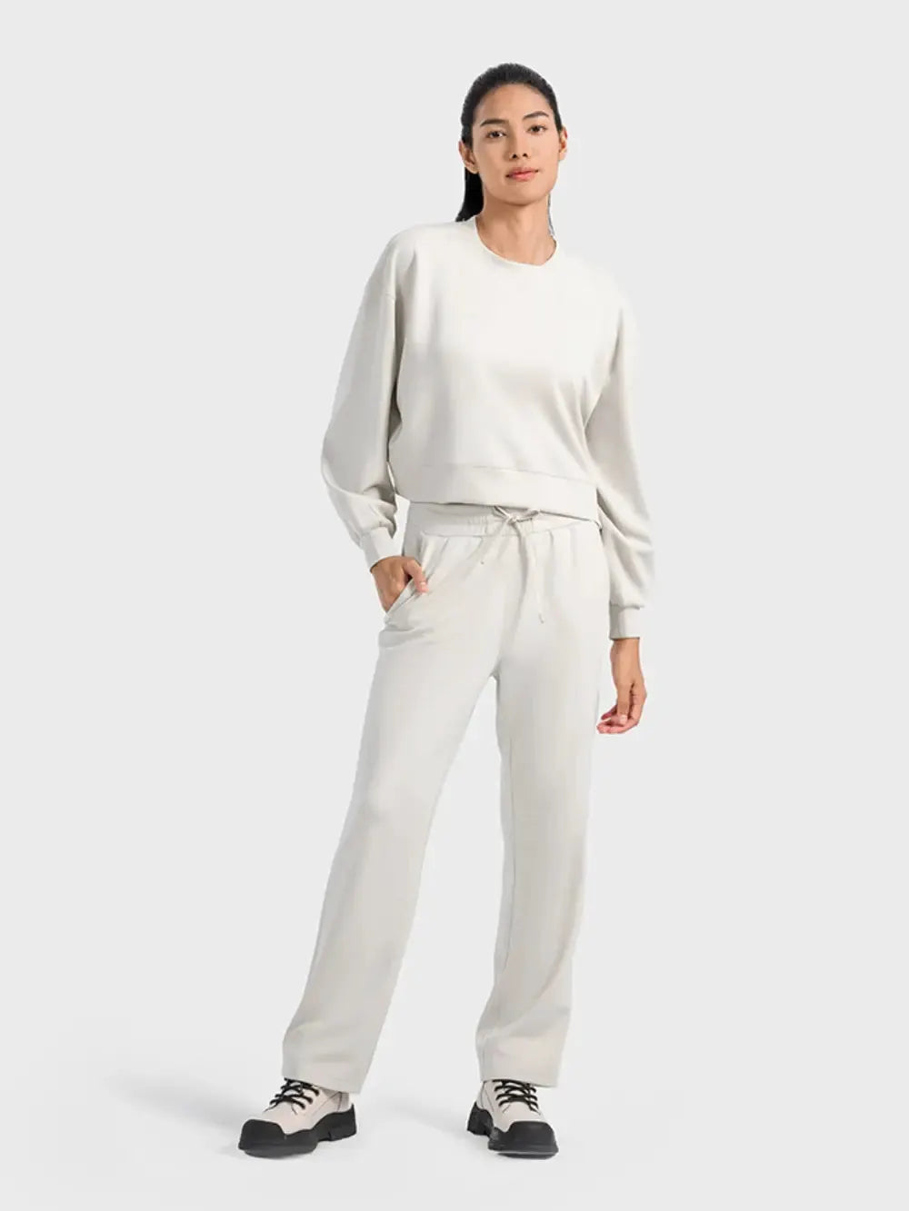 Millennia Round Neck Drop Shoulder Sports Top by Millennia