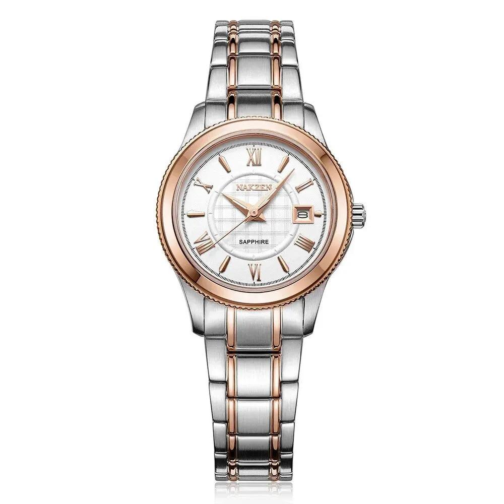 NAKZEN Brand Luxury Gold Bracelet Women Quartz Watch Ladies Fashion Dress Jewelry Gifts Wristwatch For Girls Female Clock 4037 by MEGIR WATCH GROUP