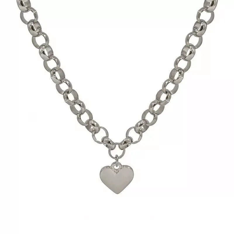 Heart Pendant Toggle Clasp Chain Necklace by Partner Labels
