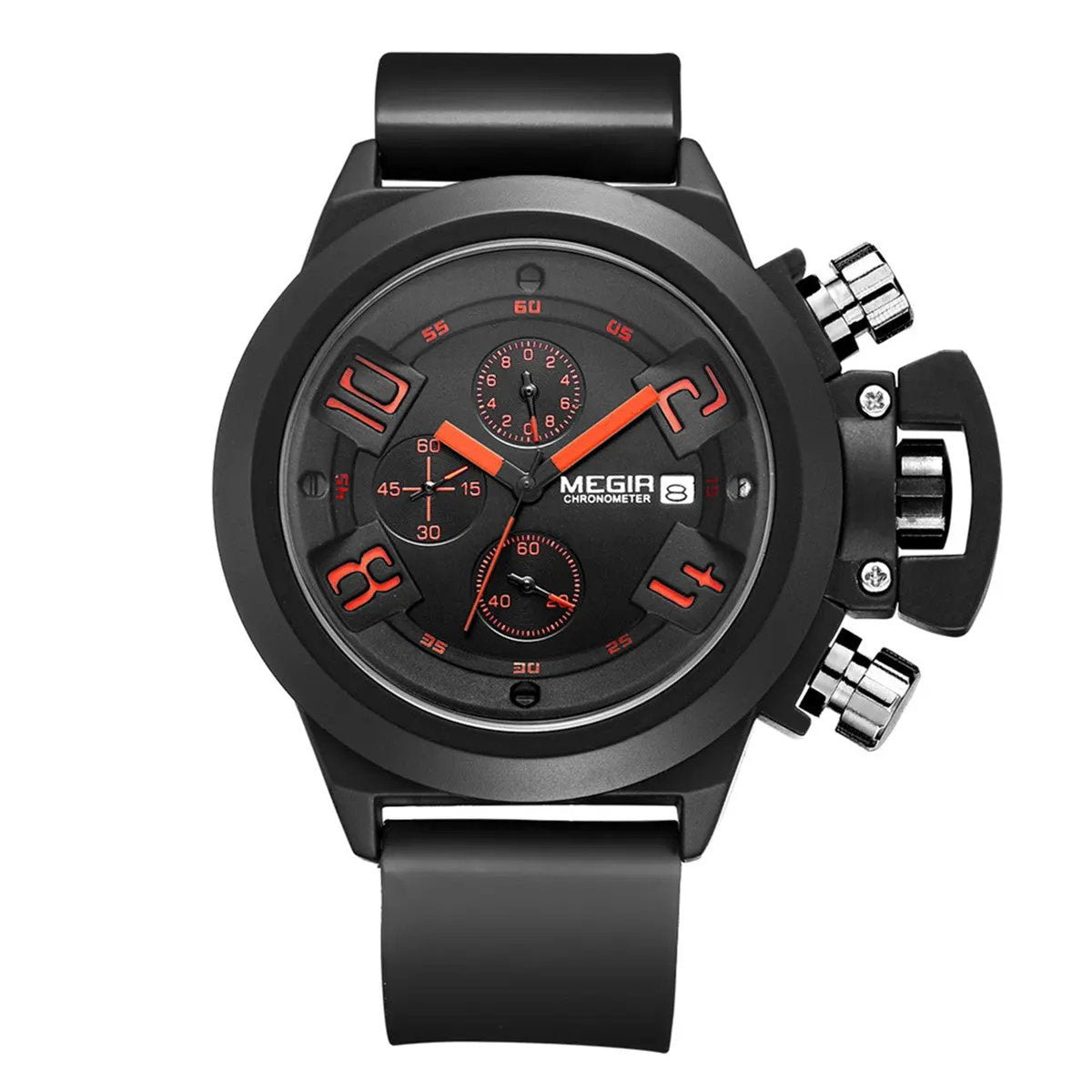MEGIR Men Watches Luxury Fashion Sport Military Chronograph Luminous Date Quartz Wristwatch Clock Big Dial Relogio Masculino 2002 by MEGIR WATCH GROUP