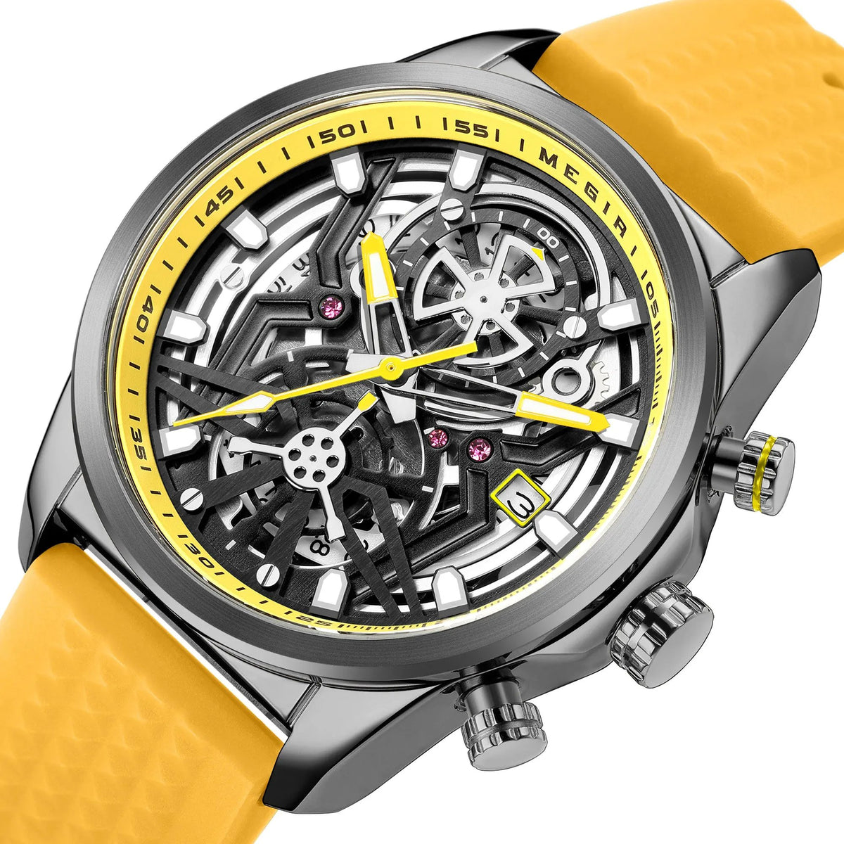 MEGIR Men's Watch Chronograph Fashion Quartz Wristwatch Waterproof Luminous Sports Military Watches Clock with Auto Date 2235 by MEGIR WATCH GROUP
