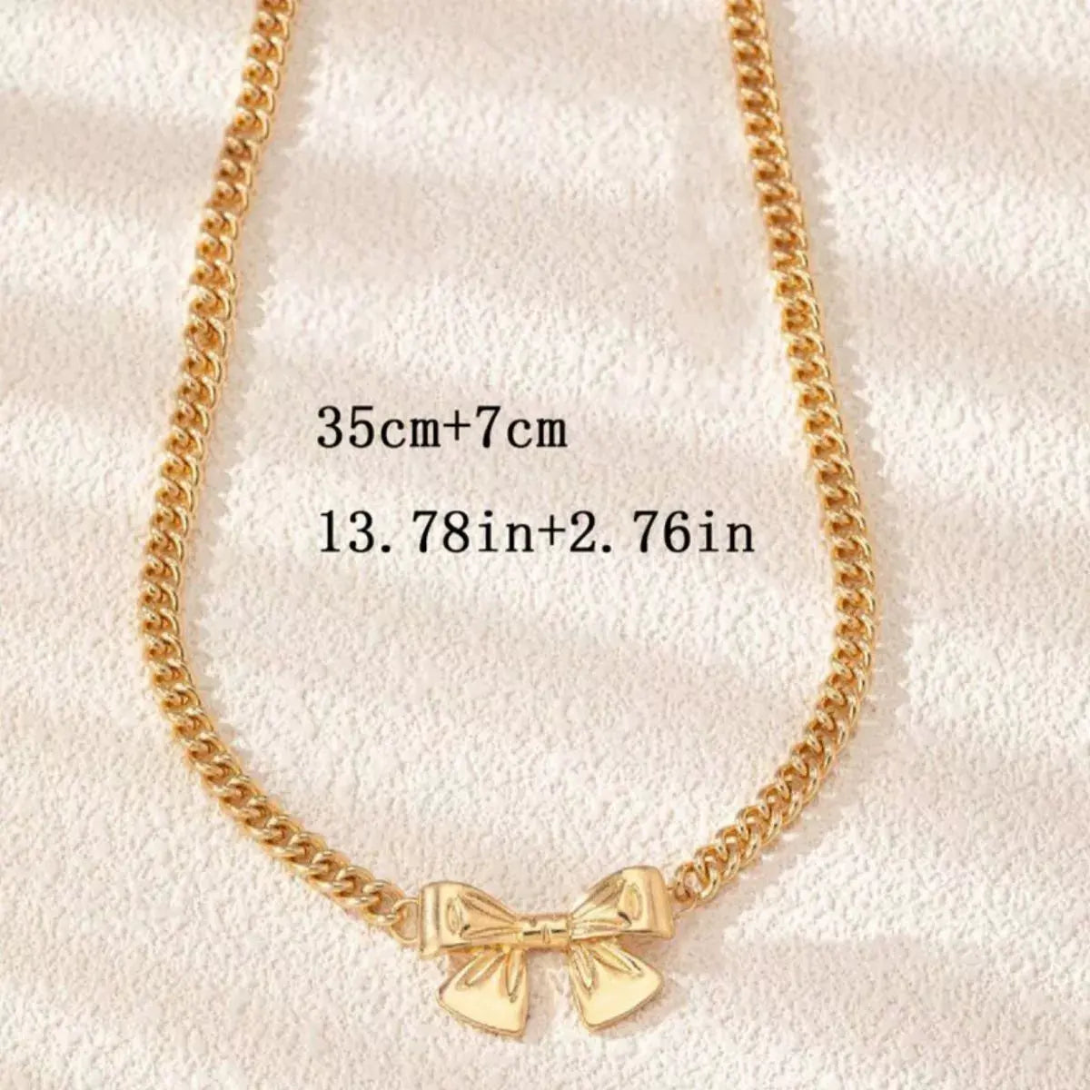 18K Gold-Plated Bowknot Chain Necklace by Partner Label