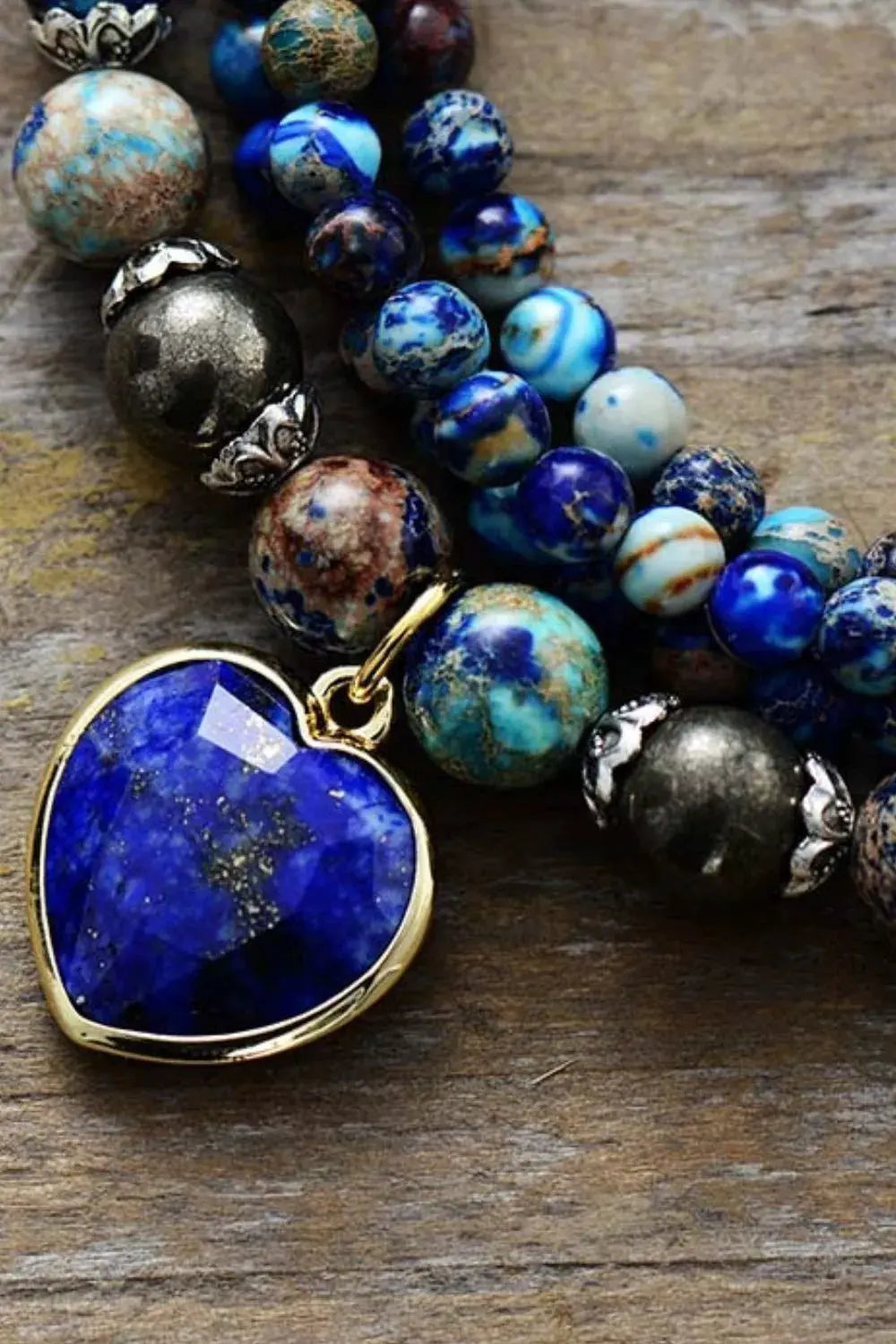 Imperial Stone Heart Three-Layered Bracelet by Partner Label
