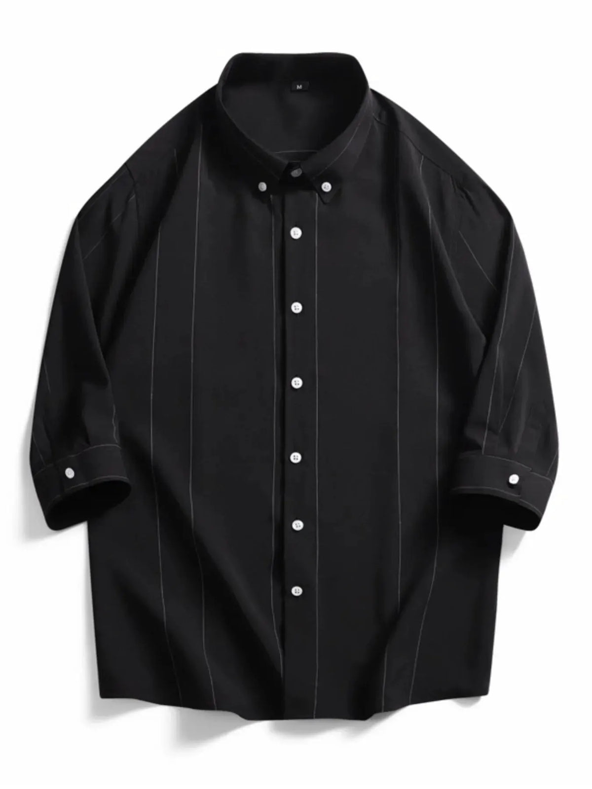 Men's Plus Size Stripe Button-Down Shirt by Trendsi