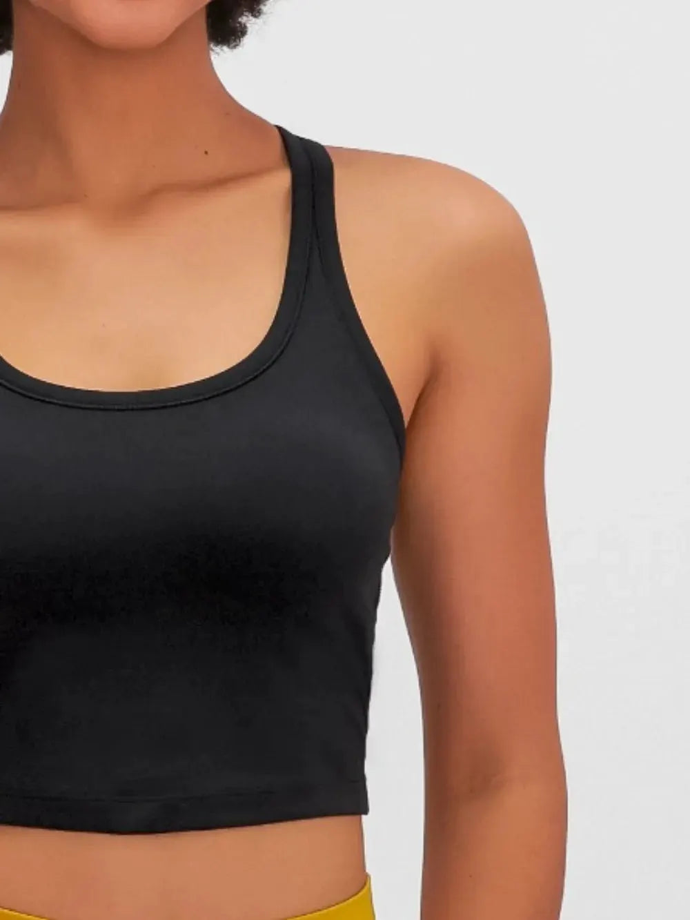 Millennia Scoop Neck Active Tank with Detachable Chest Pads by Millennia
