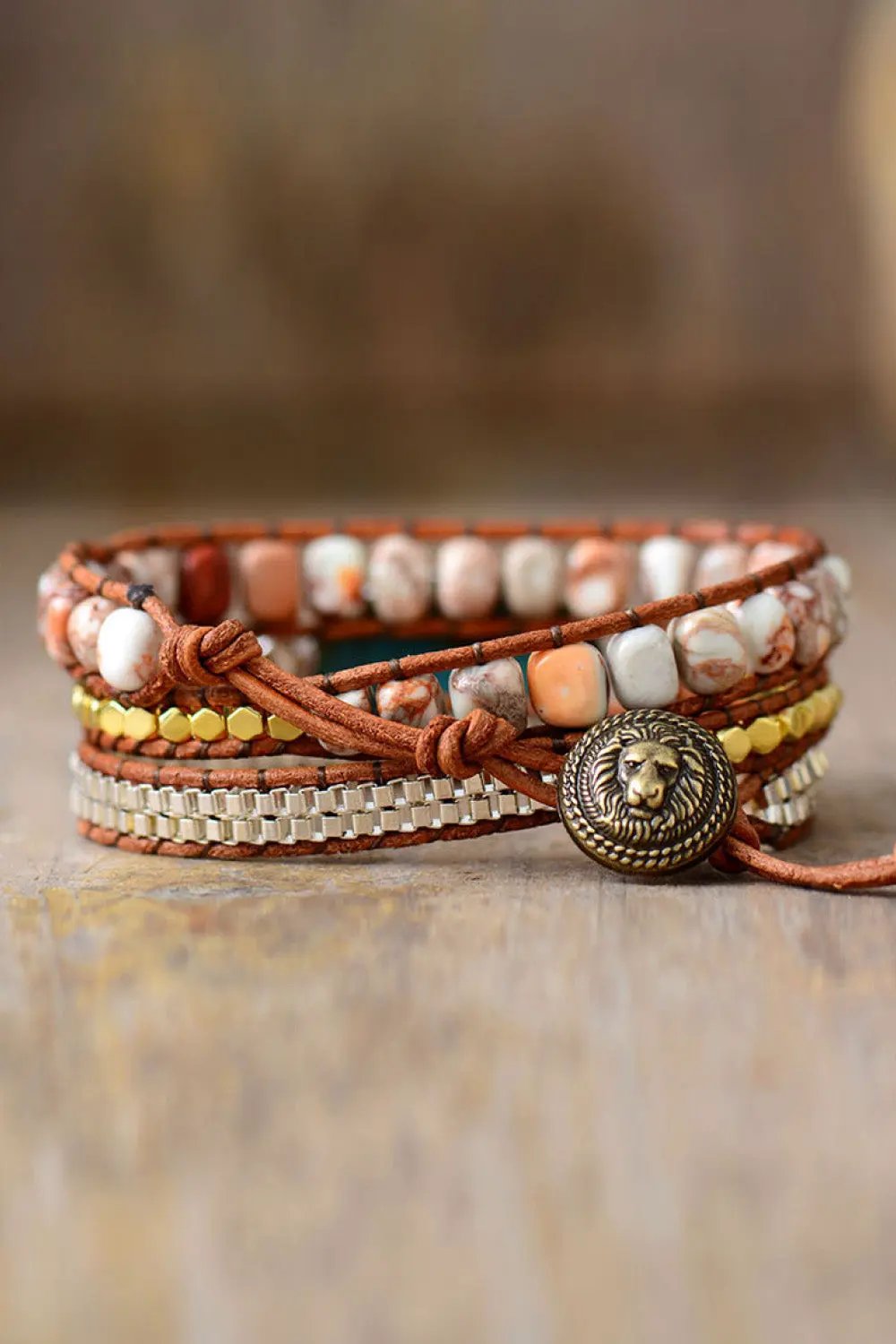Handmade Natural Stone Copper Bracelet by Partner Label