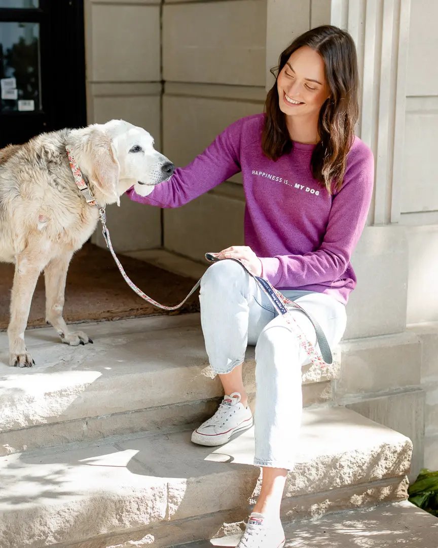 Women's My Dog Crew Sweatshirt, Plum by Pets Collection
