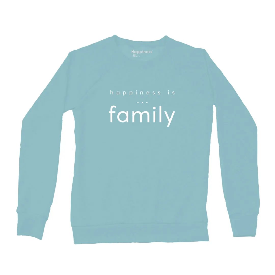 Women's Family Crew Sweatshirt, Teal by Family & Friends Collection