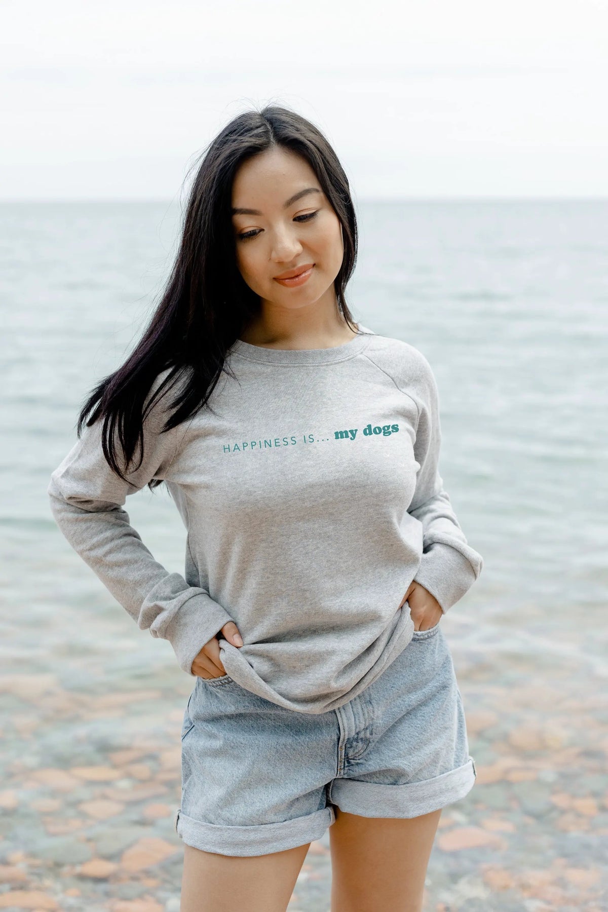Women's My DogS Crew Sweatshirt, Heather Grey by Pets Collection