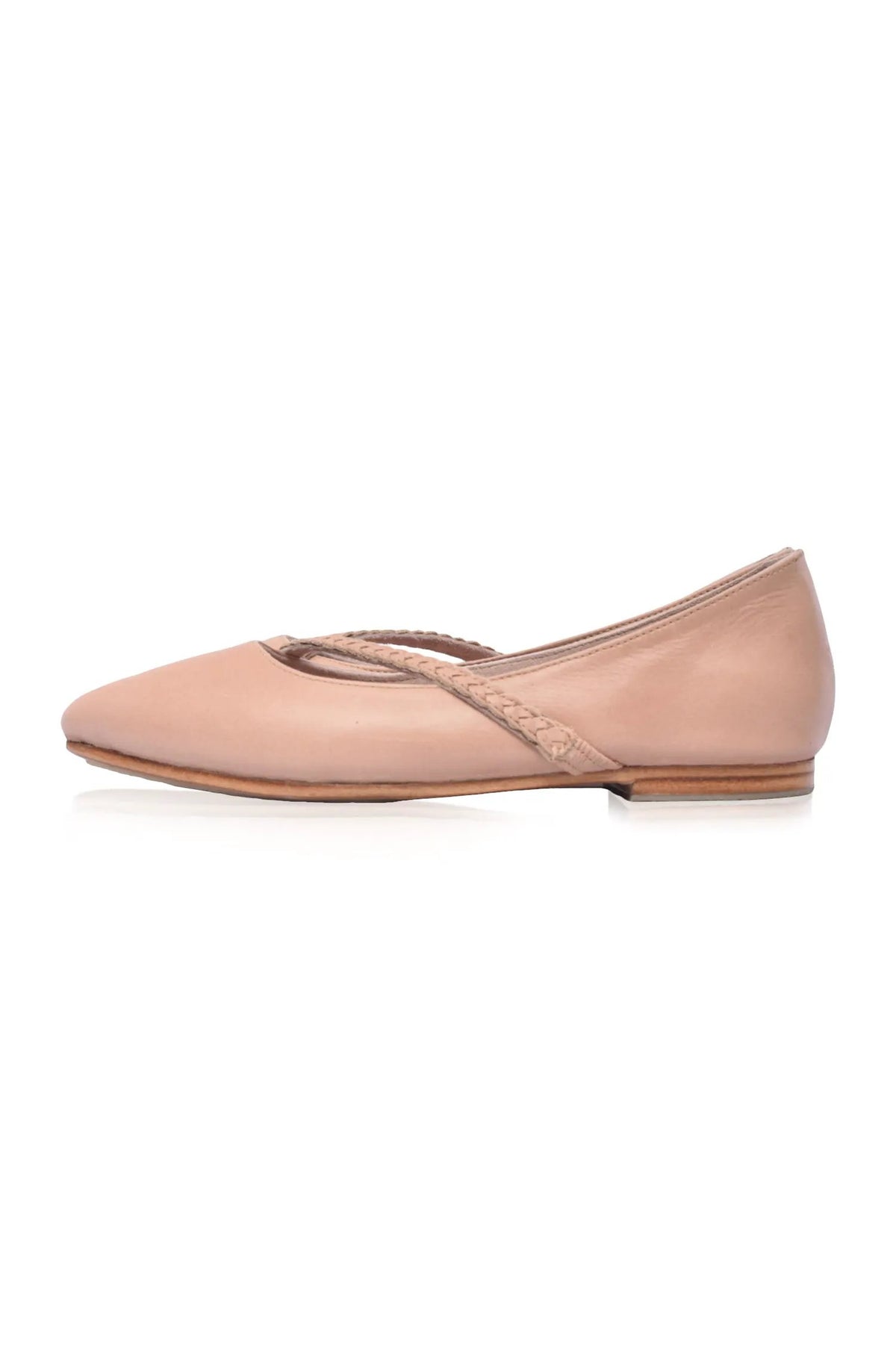 Orenda Pointed Toe Leather Flats by ELF