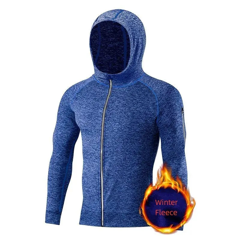 Men Fleece Lined Compression Shirt Long Sleeve Thermal Running Gym Fitness Breathable Sports Top by Vimost Shop