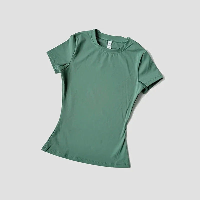 Women’s Seamless Short Sleeve Yoga Top – Fitness & Running Activewear by Vimost Shop