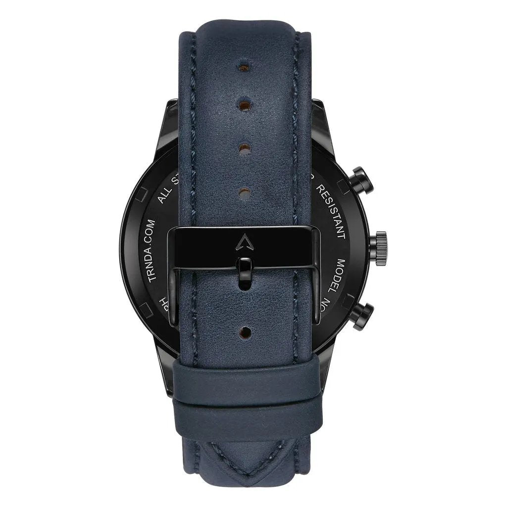 Trnda Men's Stainless Steel Watch, Black Dial | Trnda43blu by TRNDA