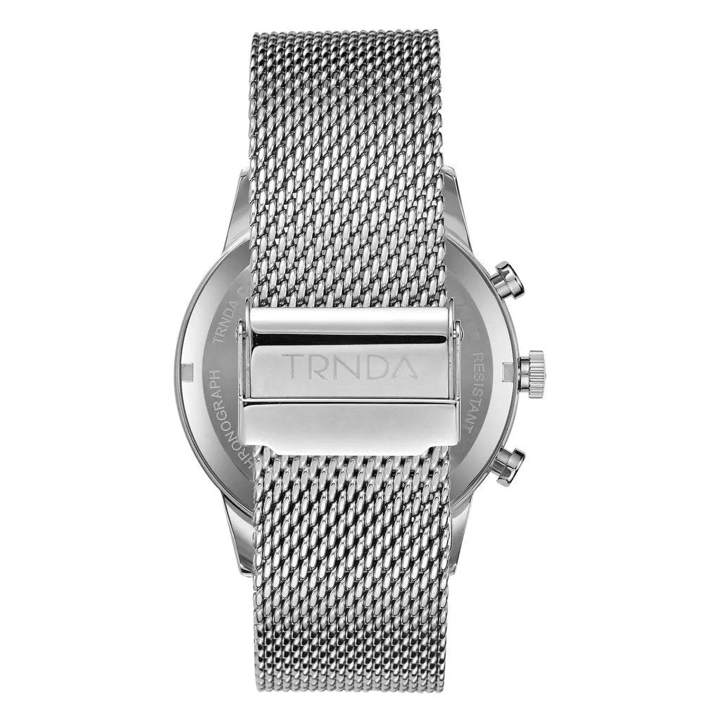 Trnda Men's Stainless Steel Watch, Silver Mesh Band | Trn-001 by TRNDA