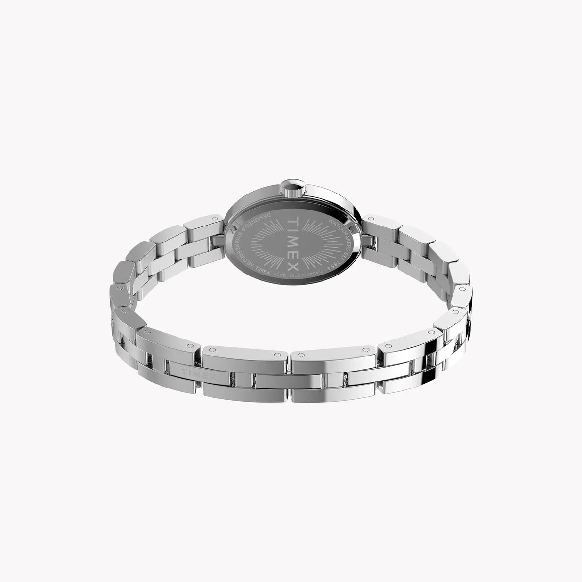 Cavatina Silver-Tone Case & Bracelet with Aquamarine Dial TW2Y26600 by TIMEX