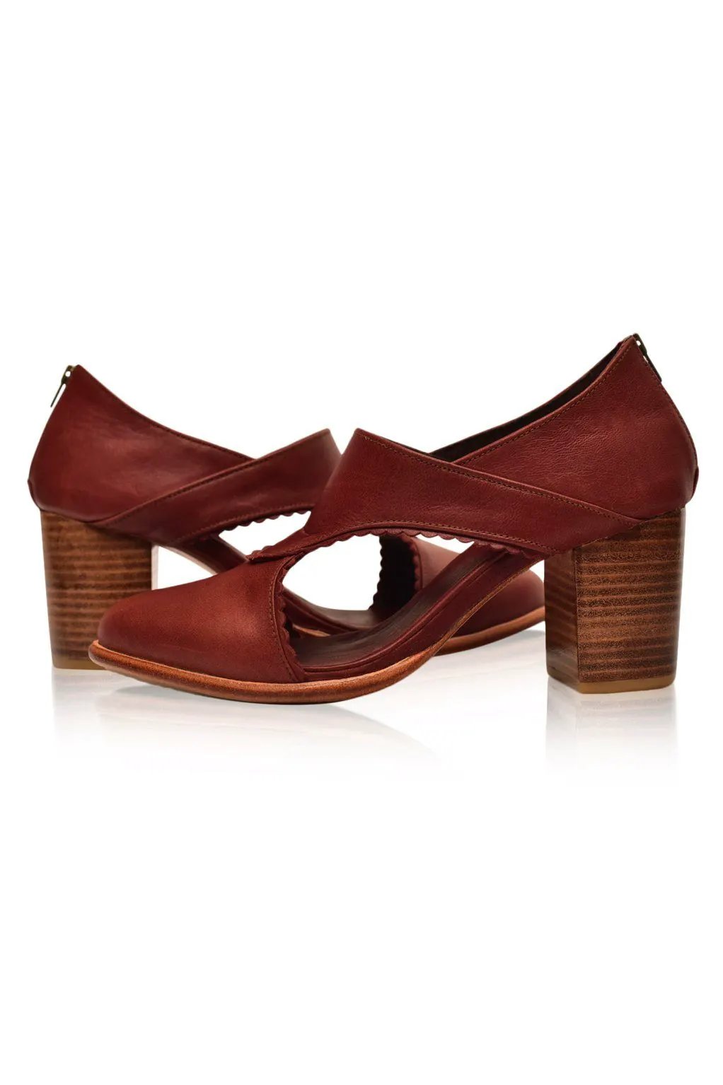 Rain Kiss Leather Heel Booties by ELF