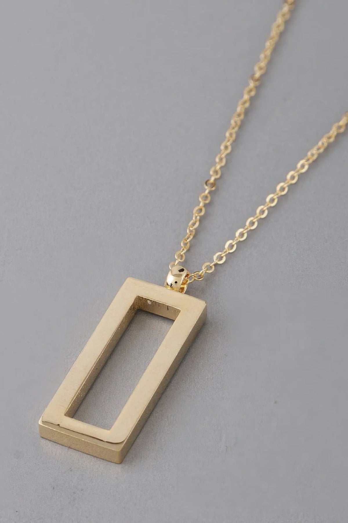 Women's Open Rectangle Pendant Necklace BYMANYC ® New York CONTEMPORARY VIBRANT MODERN FASHION - New Collection by BYMANYC New York