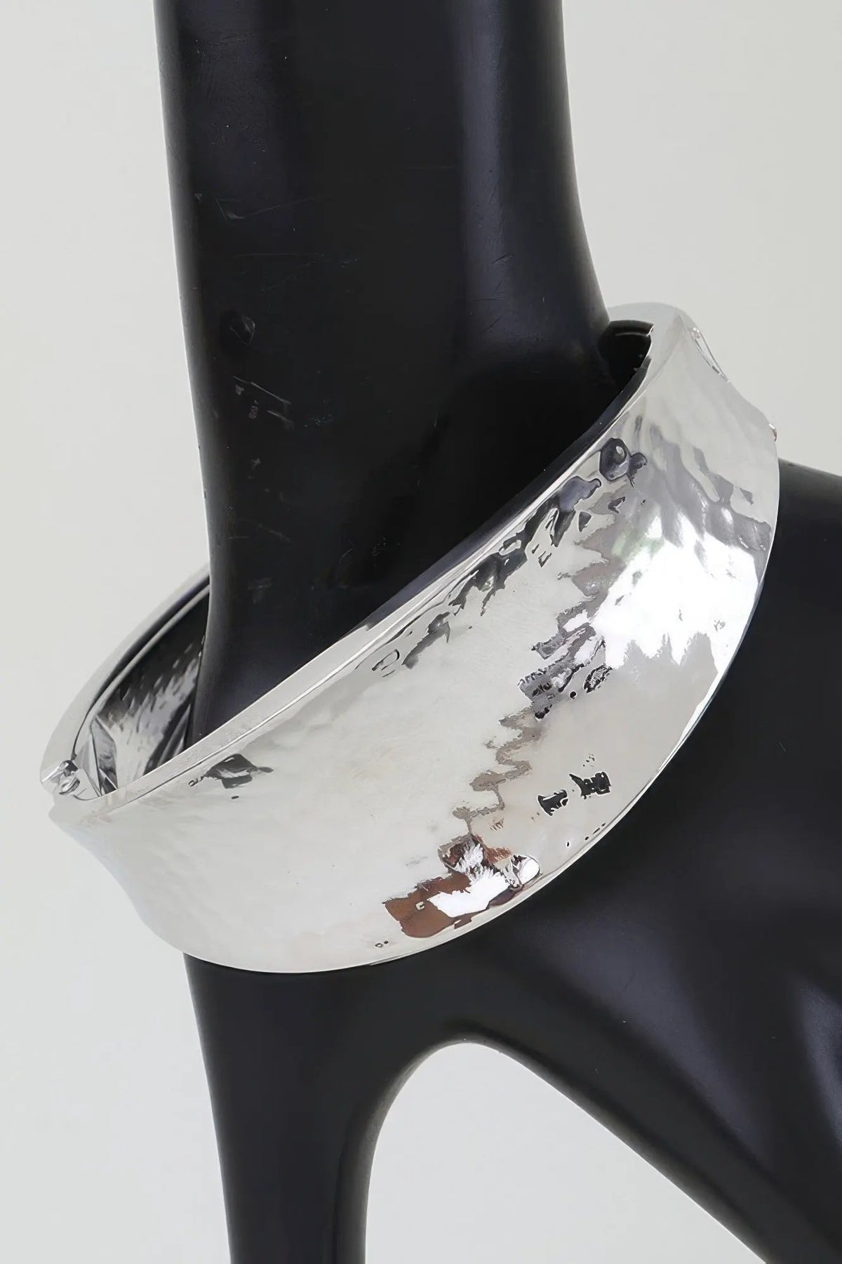 Women's Cuff Bracelet Hammered Leaf Clasp BYMANYC ® New York BOTANICAL OPEN STATEMENT BANGLE - New Collection by BYMANYC New York