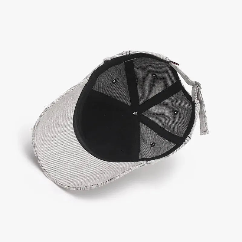 Distressed Letter Embroidered Baseball Cap by Partner Label