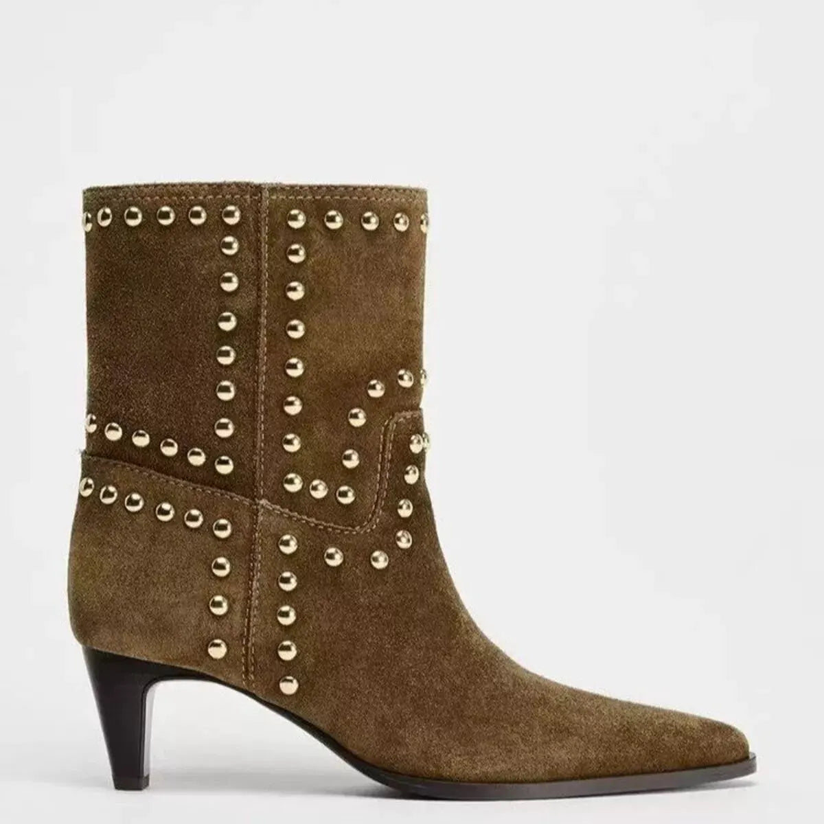 Point Toe Kitten Heels Boots by Partner Label