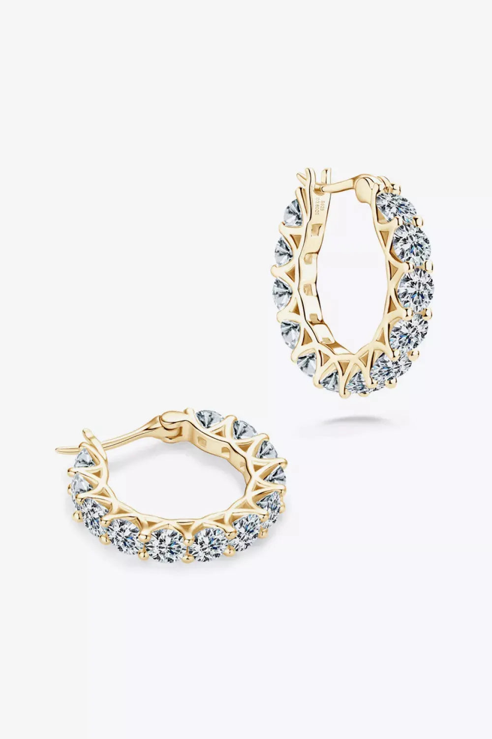 7.2 Carat Moissanite 925 Sterling Silver Earrings by Partner Label