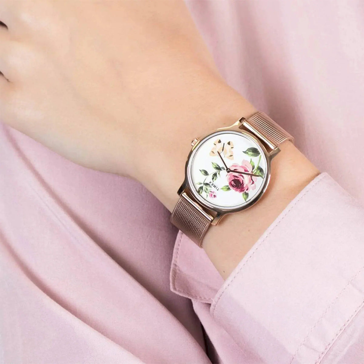 Timex Women's Rose Gold & Pink Watch, Brass Case | Tw2u19000 by TIMEX