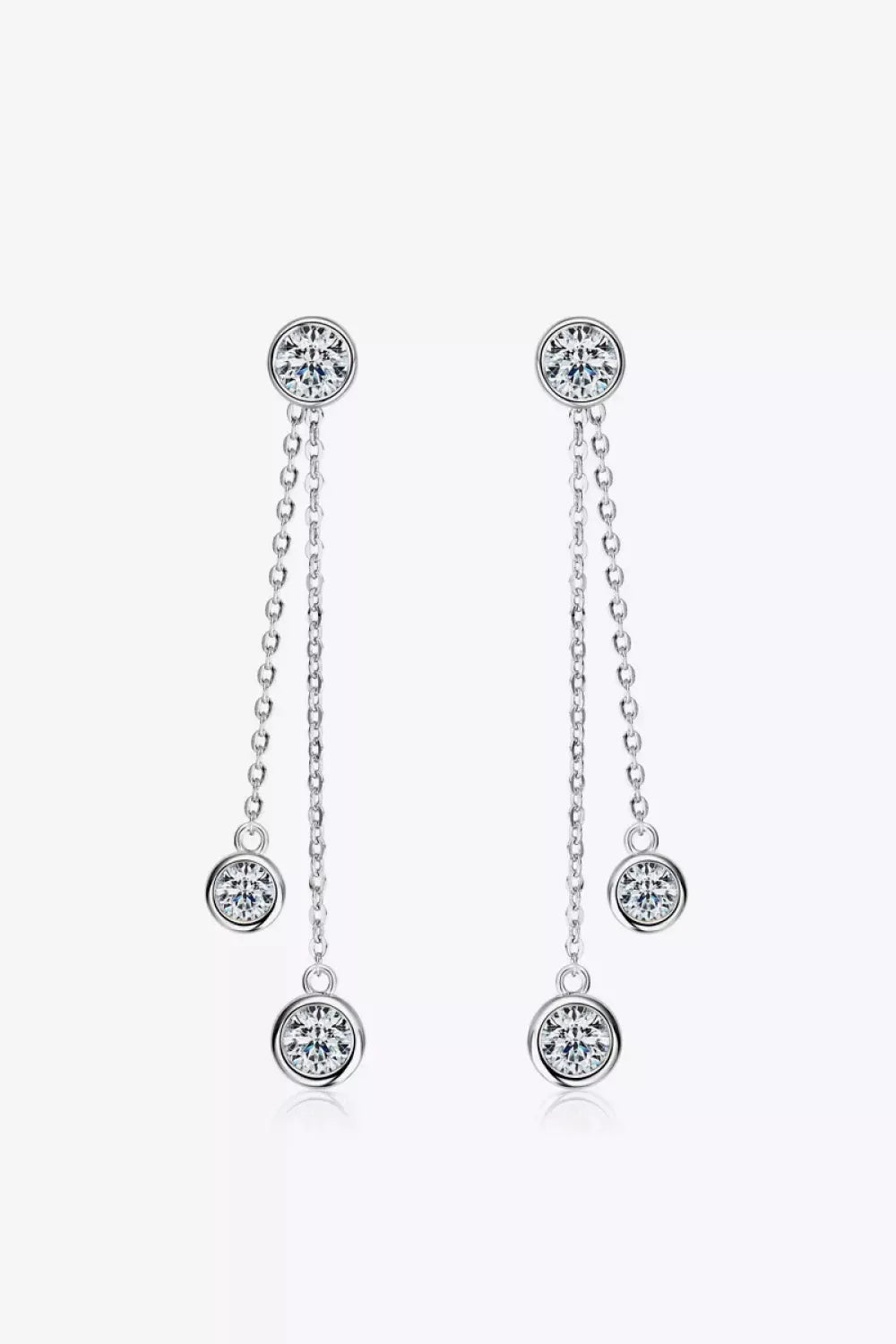 2.6 Carat Moissanite 925 Sterling Silver Earrings by Partner Label
