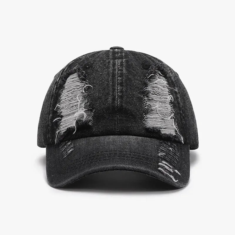 Distressed Cotton Baseball Cap by Partner Label