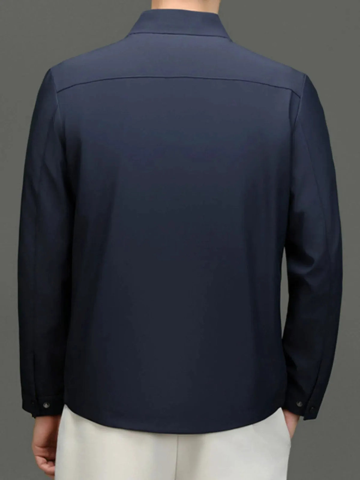 Men's Plus Size Button Up Long Sleeve Jacket by Partner Label