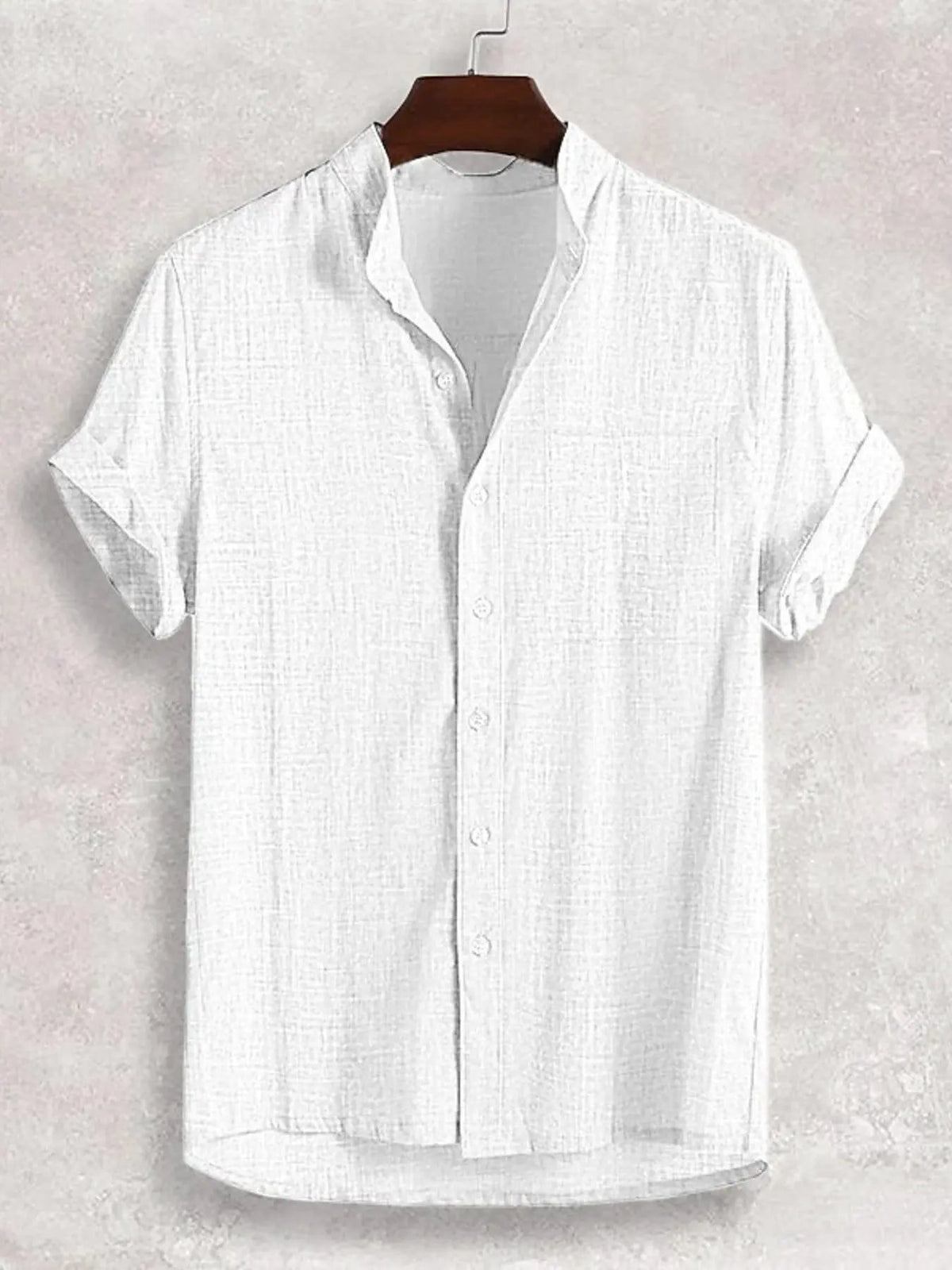 Men's Full Size Casual Button Up Short Sleeve Shirt Plus Size by Trendsi