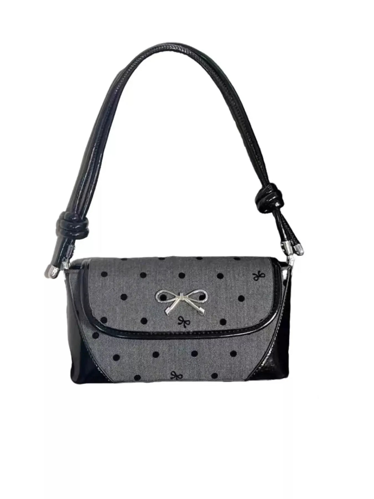 Bow Decor Flap Shoulder Bag by Partner Label