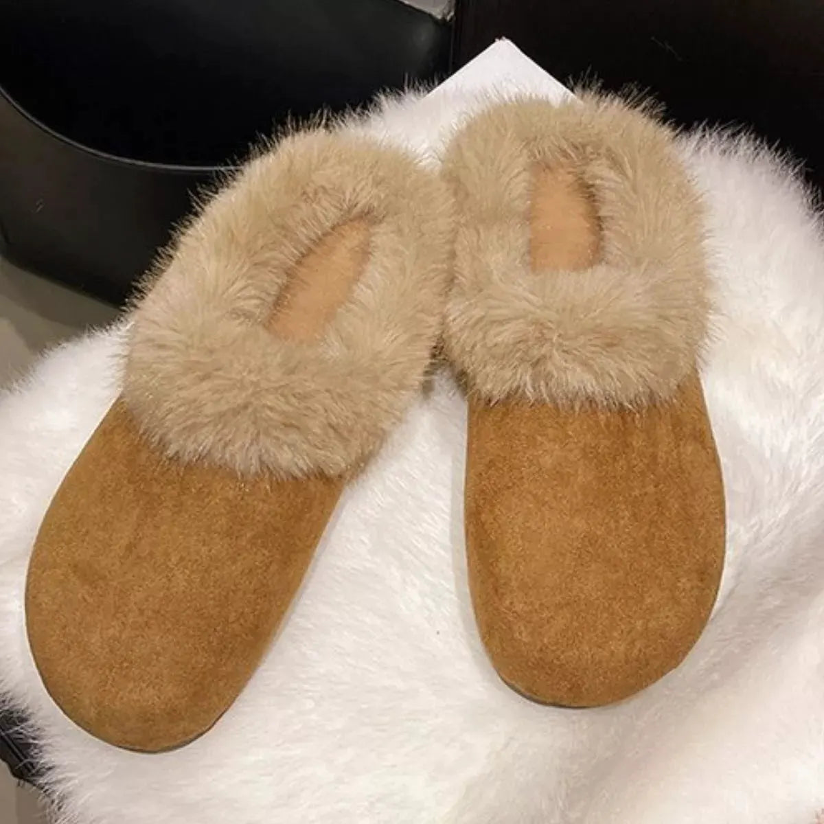 Fuzzy Plush Warm Indoor Slippers by Partnel Label