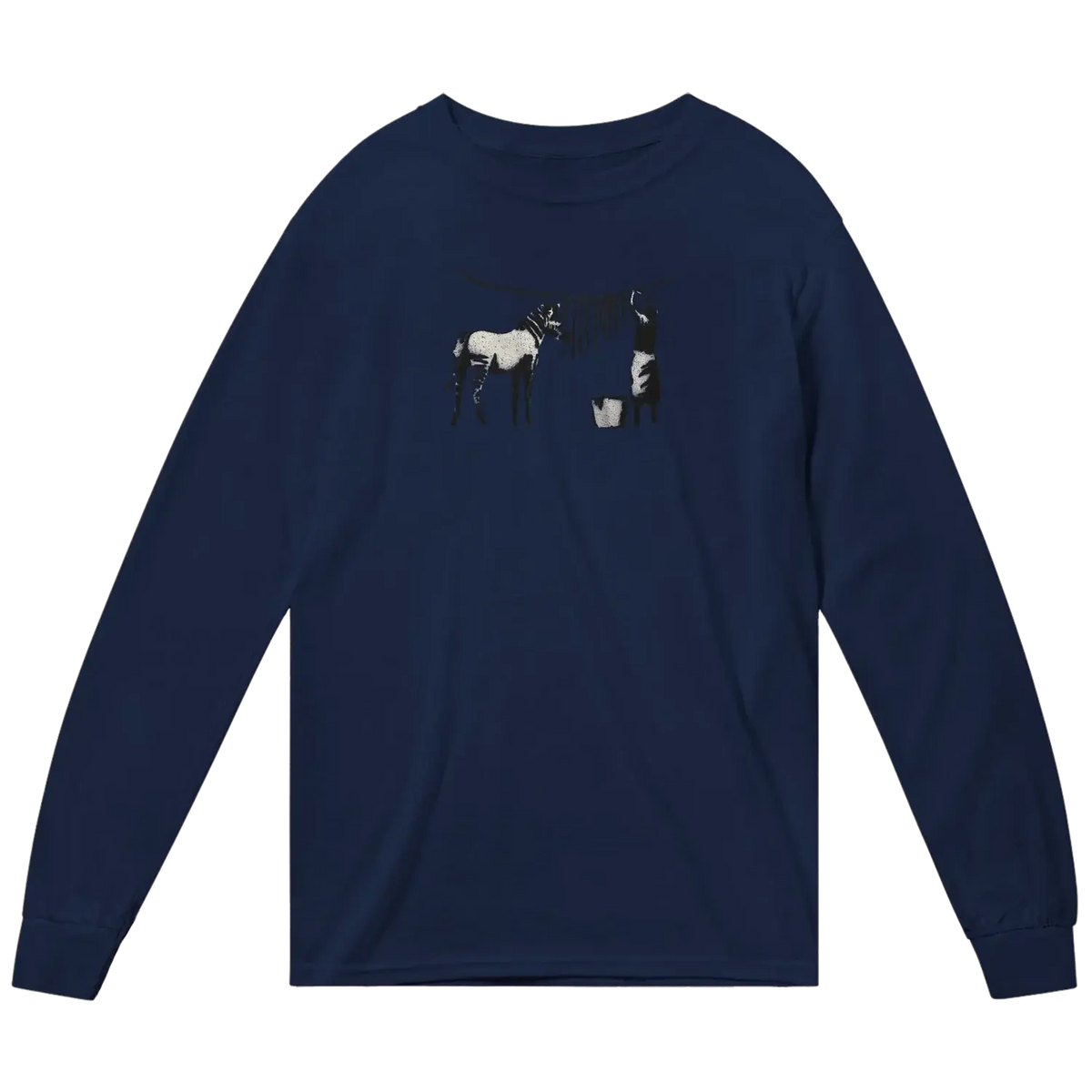 Banksy Zebra Stripes Artwork Long Sleeve Shirt by Art-O-Rama Shop
