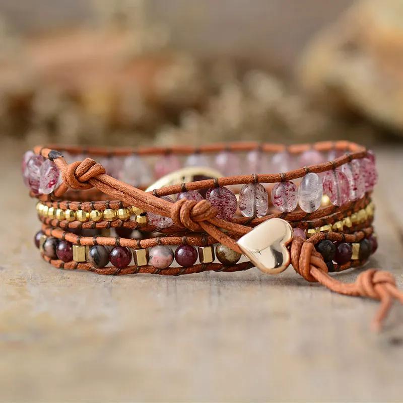 Natural Stone Layered Bracelet by Partner Label