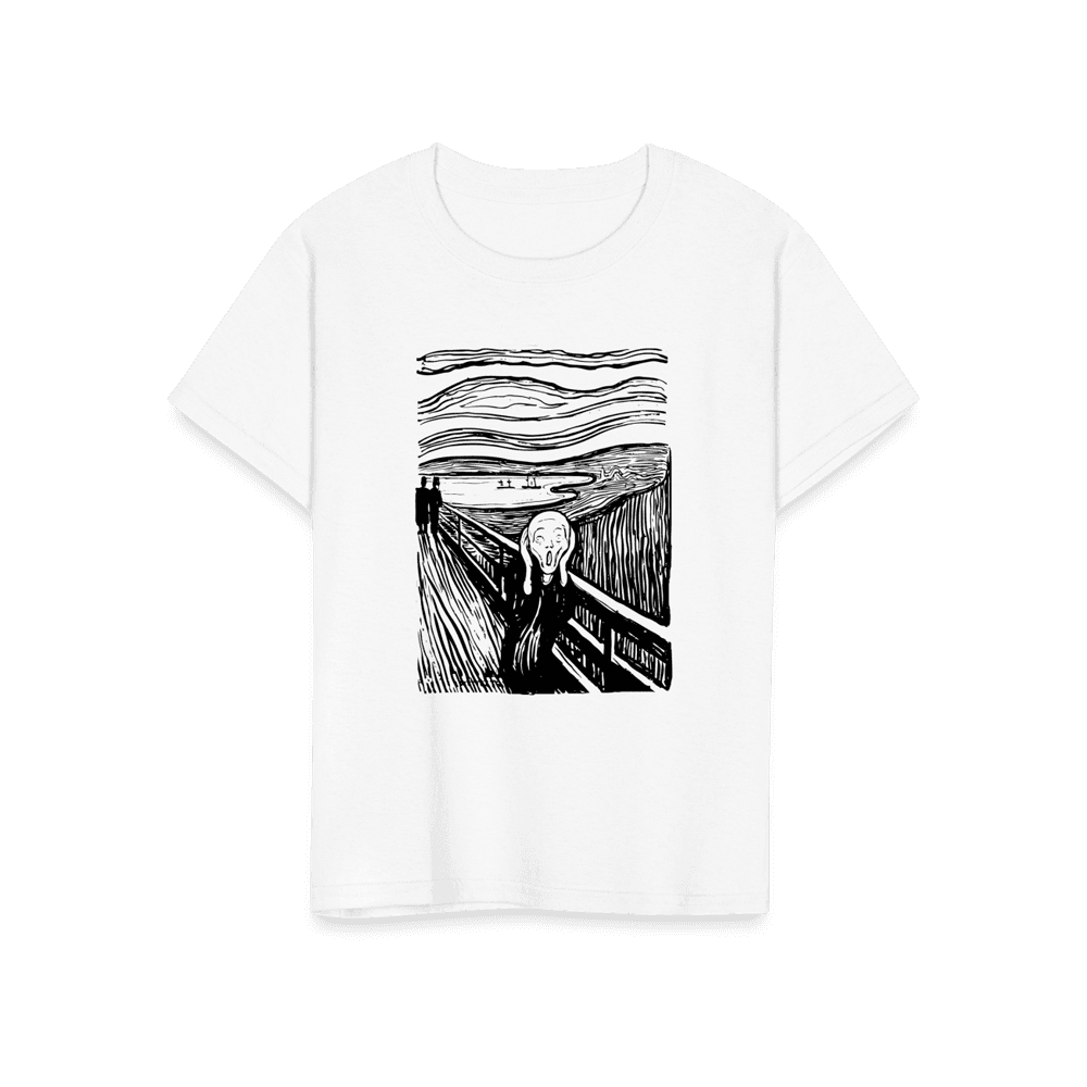 Edvard Munch the Scream Sketch artwork t-shirt by Art-O-Rama Shop