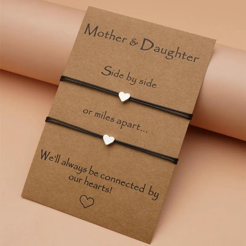 Heartshaped Adjustable Mothers Day Card Bracelet Bracelet by Maiden-Art