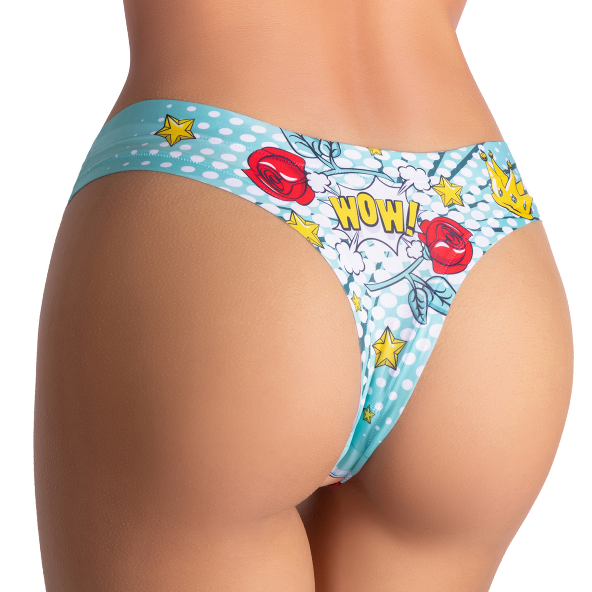 Memème Women’s Ultra-Comfortable COMICS - Beach Girl - Panties | Breathable Cotton Crotch, Stretchy Fit, No Elastic Bands by Mememe