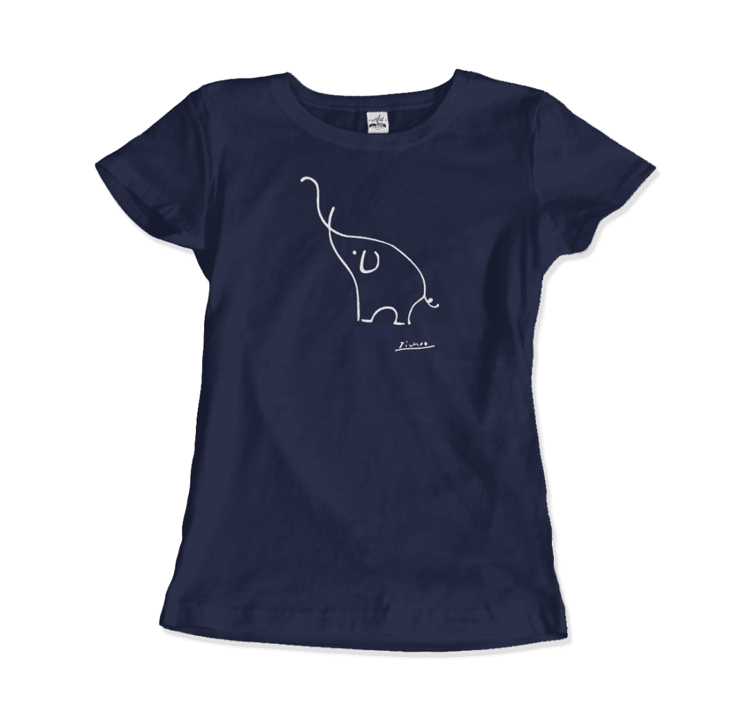 Pablo Picasso Elephant Sketch artwork t-shirt by Art-O-Rama Shop