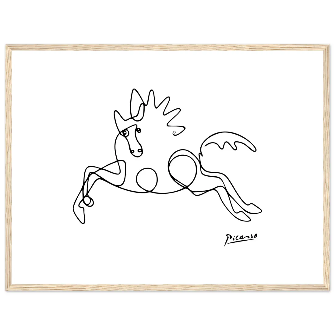 Pablo Picasso Horse Line art poster by Art-O-Rama Shop