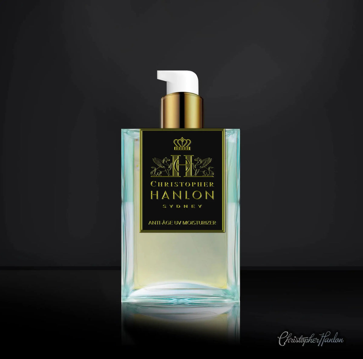 ANTI-ÂGE UV MOISTURIZER | AFTER SHAVE LOTION FOR MEN – Rocks Gold + Mint by CHRISTOPHER HANLON®