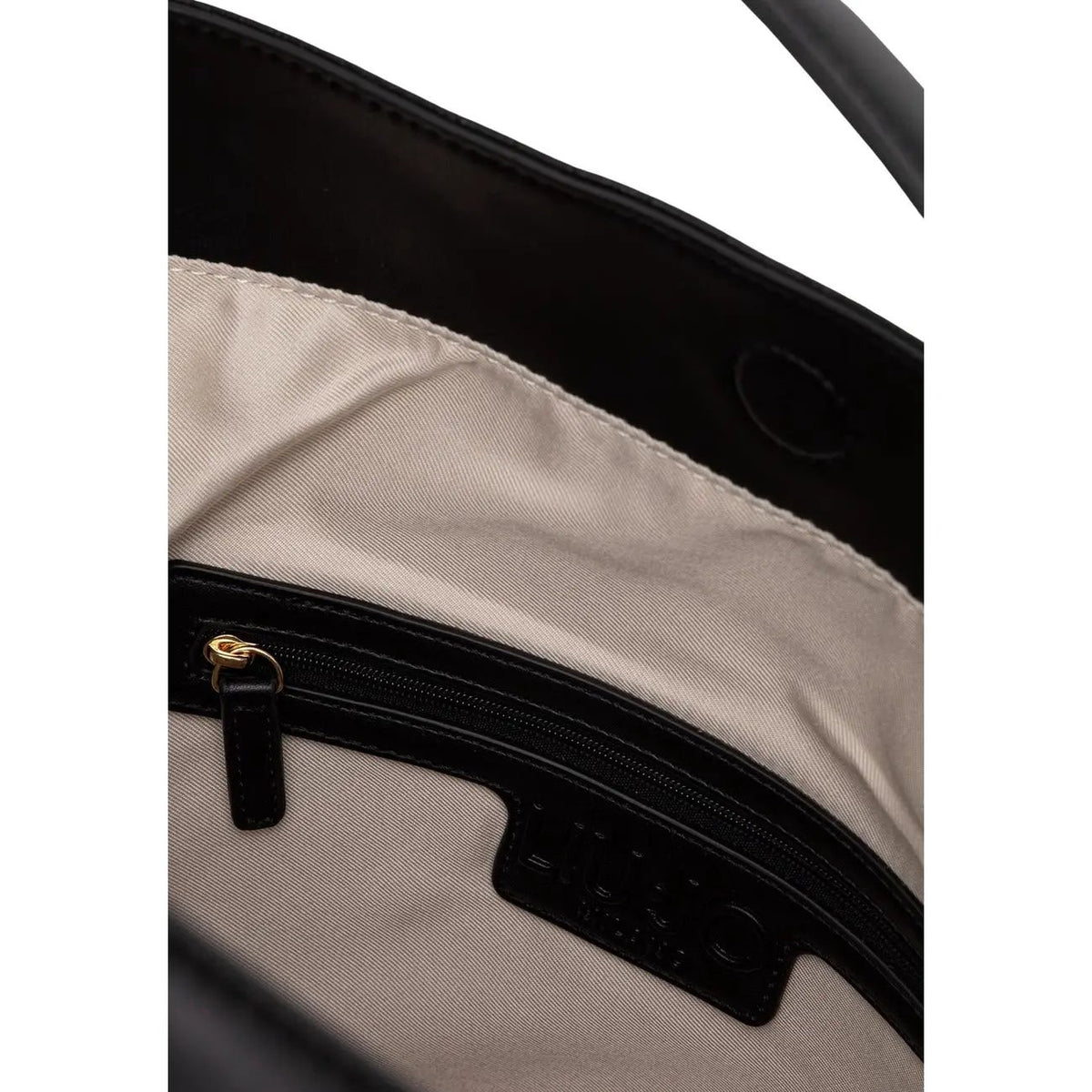 Liu Jo Women Elegant Black Leather Crossbody Handbag With Zip Pocket by Liu Jo