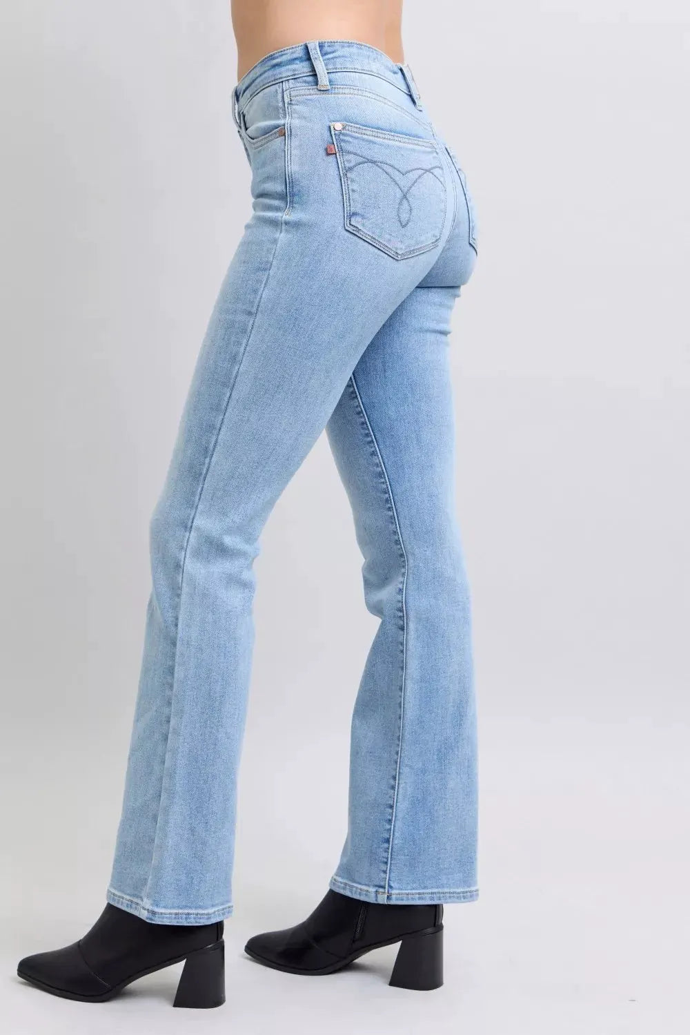 Judy Blue Mid Rise Thermal Bootcut Jeans by Judy Blue